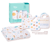 ディズニー育児 スターターセット（くまのプーさん ブランケット、スナップビブ3枚セット、スワドル3枚セット）